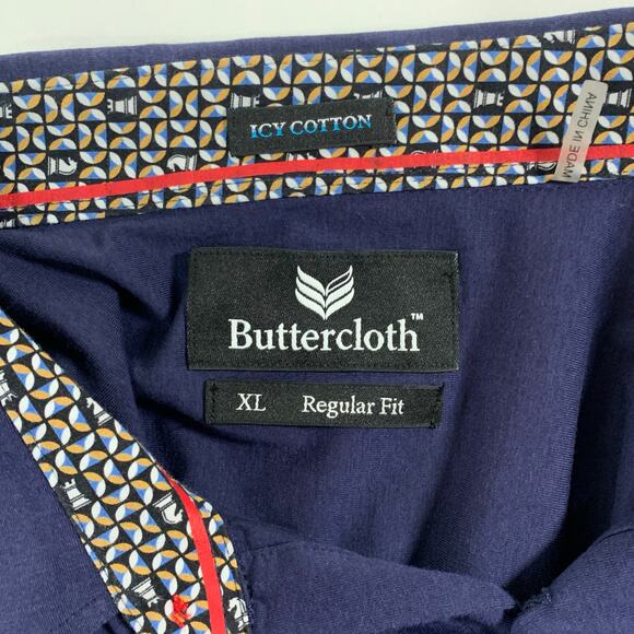 Buttercloth XL Regular Fit Intrigue Icy Cotton Short Sleeve Shirt Mint Fibers - Picture 4 of 13